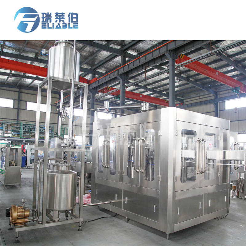 Full Automatic 8000BPH Fruit Juice Hot Filling Machine / Complete PET Plastic Bottled Juice Beverage Production Line